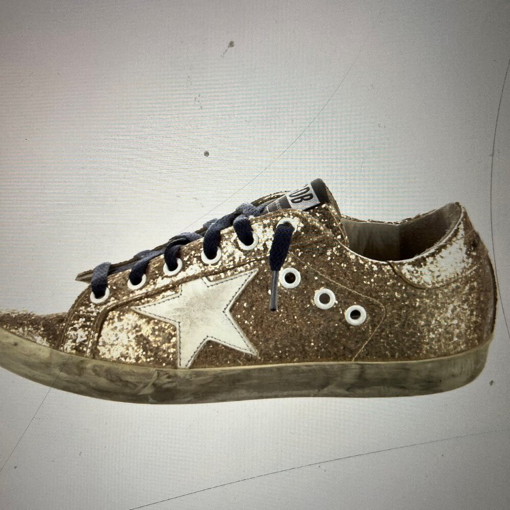 Golden Goose US size 36 Gold Metallic Shiny